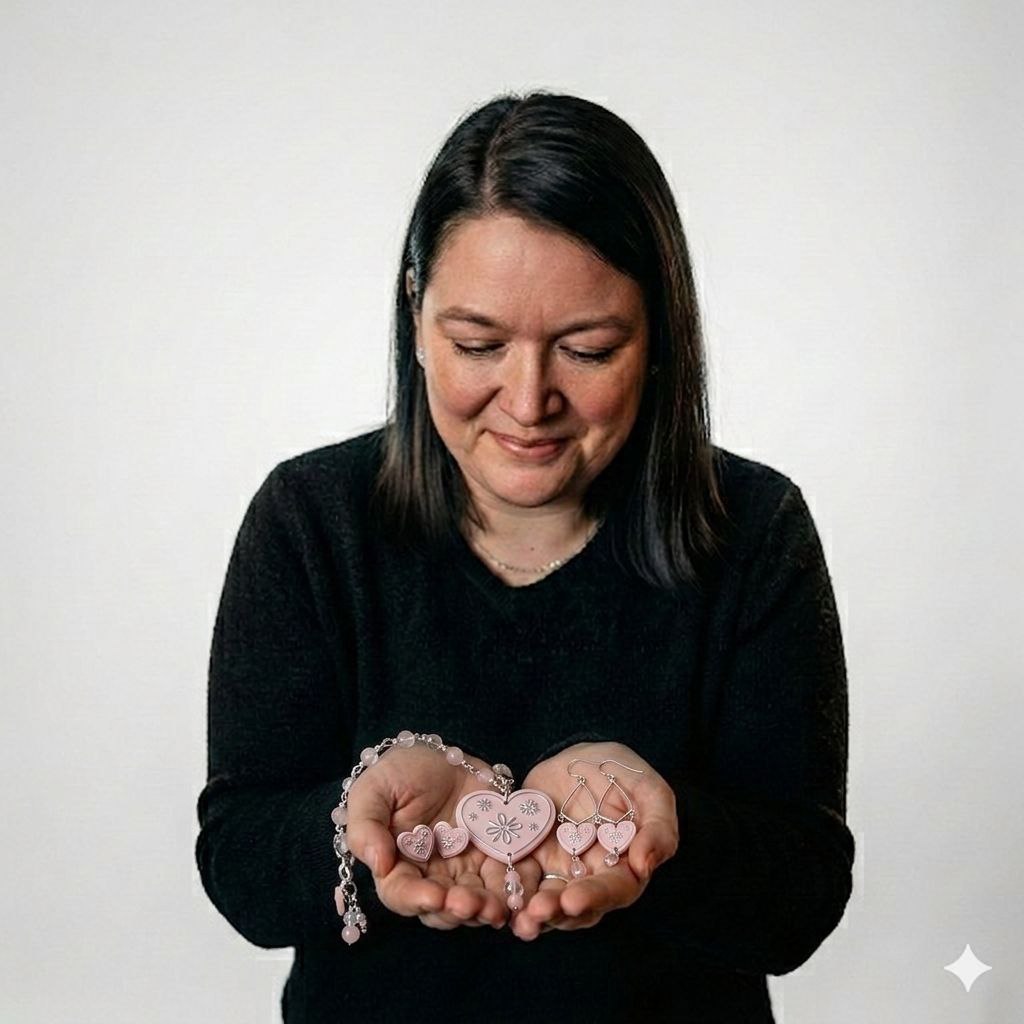 Ro mit handgefertigtem Schmuck